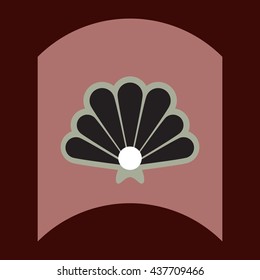 flat vector icon design collection marine shell