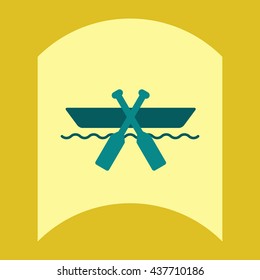 flat vector icon design collection boat in sea
