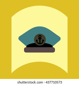 flat vector icon design collection sea cap