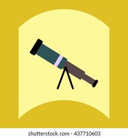 flat vector icon design collection sea telescope