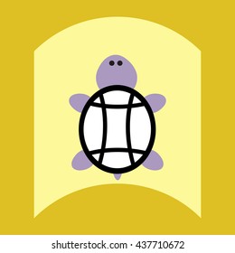 flat vector icon design collection sea turtle