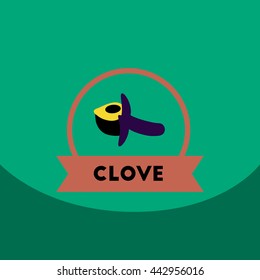 flat vector icon design collection  Kitchenware seasoning clove
