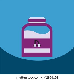 flat vector icon design collection  candy in jar