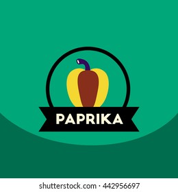 flat vector icon design collection  paprika emblem
