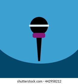 flat vector icon design collection  microphone in flat style