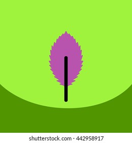 flat vector icon design collection  leaf of tree
