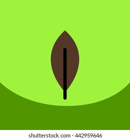 flat vector icon design collection  tree leaf
