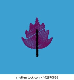 flat vector icon design collection  leaf of tree