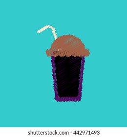  flat vector icon design collection  coffee cocktail