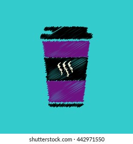  flat vector icon design collection  coffee to go