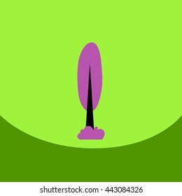 flat vector icon design collection  tree silhouette