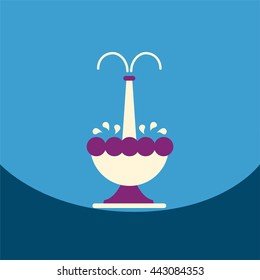 flat vector icon design collection  chocolate fountain