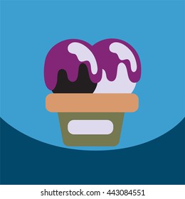 flat vector icon design collection  ice cream