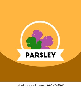 flat vector icon design collection  Kitchenware seasoning parsley