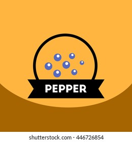 flat vector icon design collection  Kitchenware seasoning pepper