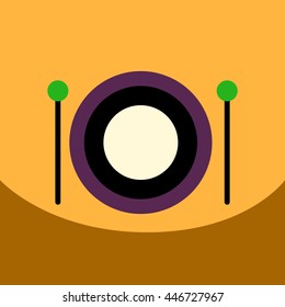 flat vector icon design collection  musical instrument