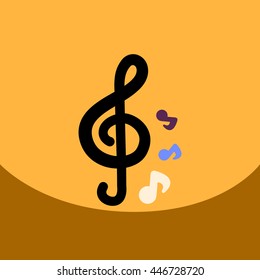 flat vector icon design collection  music note