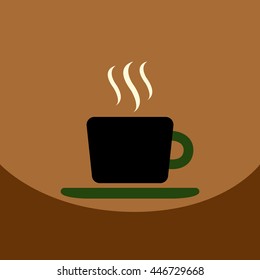  flat vector icon design collection  cup of hot coffee