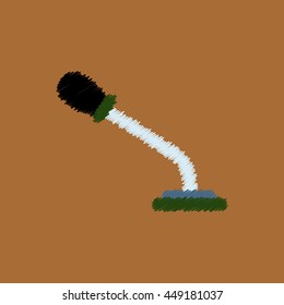 flat vector icon design collection  microphone in flat style