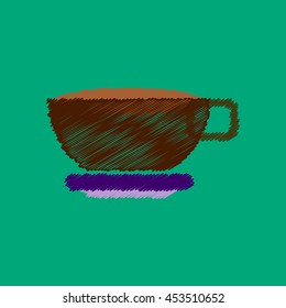 flat vector icon design collection  cup of tea