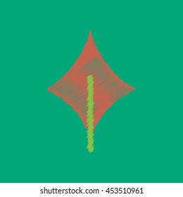flat vector icon design collection  leaf of tree