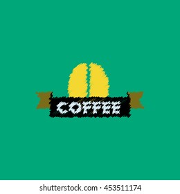  flat vector icon design collection  sign of coffee beans