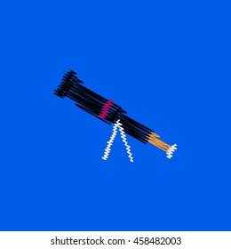 flat vector icon design collection sea telescope