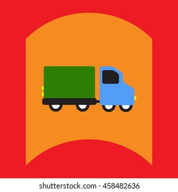 flat vector icon design collection truck silhouette