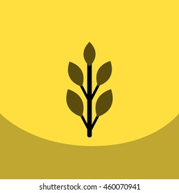 flat vector icon design collection  leaf of tree