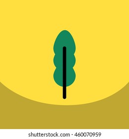 flat vector icon design collection  tree leaf