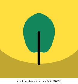 flat vector icon design collection  leaf of tree