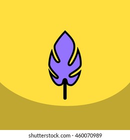 flat vector icon design collection  leaf of tree