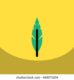 flat vector icon design collection  leaf of tree
