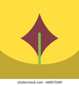 flat vector icon design collection  leaf of tree