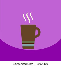  flat vector icon design collection  cup of hot coffee