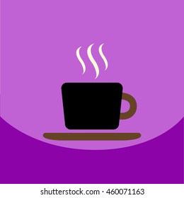  flat vector icon design collection  cup of hot coffee