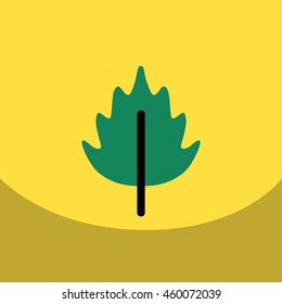 flat vector icon design collection  leaf of tree