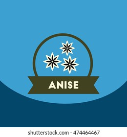 flat vector icon design collection  Kitchenware seasoning anise
