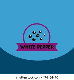 flat vector icon design collection  Kitchenware seasoning white pepper