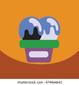 flat vector icon design collection  ice cream
