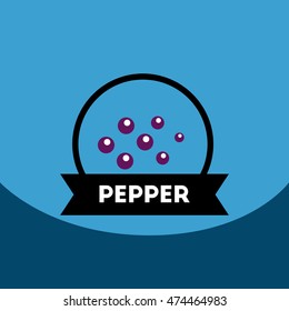 flat vector icon design collection  Kitchenware seasoning pepper