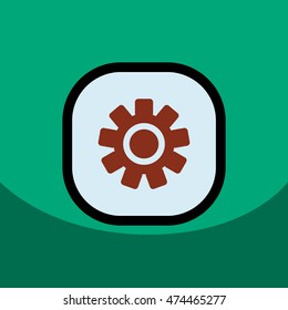 flat vector icon design collection  button music 