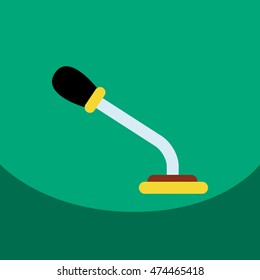 flat vector icon design collection  microphone in flat style