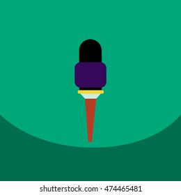 flat vector icon design collection  microphone in flat style