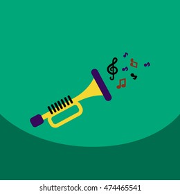 flat vector icon design collection  musical instrument