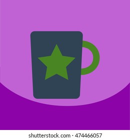 flat vector icon design collection  cup with star