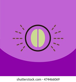 flat vector icon design collection  shiny coffee beans