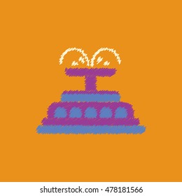 flat vector icon design collection chocolate fountain