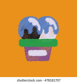flat vector icon design collection ice cream