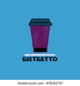 flat vector icon design collection  ristretto to go